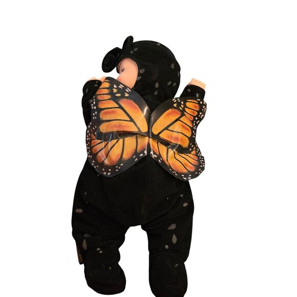 Vintage Anne Geddes Monarch Butterfly Collectors Baby Doll 16" Awake - Picture 3 of 5